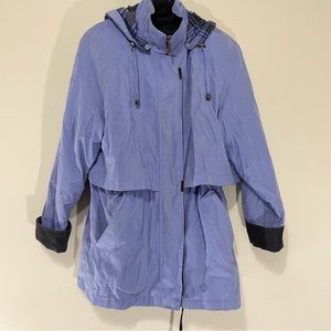 Liz Claiborne Periwinkle Winter Jacket With Removable Lining and Hood Size LP